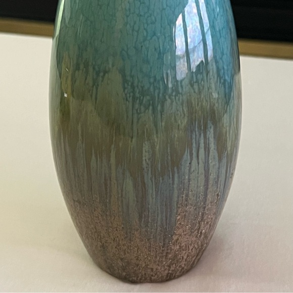 Blue and Brown Glaze Pottery Vase - Picture 4 of 14